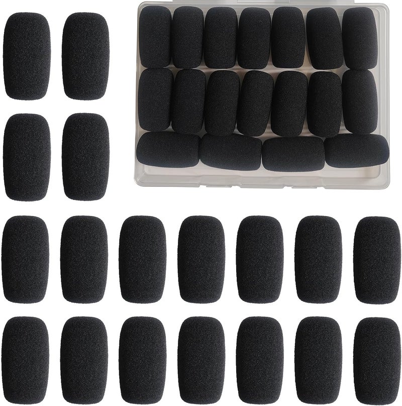 ANKOMN 18 Pack Foam Mic Covers for Wireless Laval.operations Microphones - 1.4" Ball-Type Windscreen for Clear Audio, Fits Podcasting, Vlogging, Interviews - Image 1